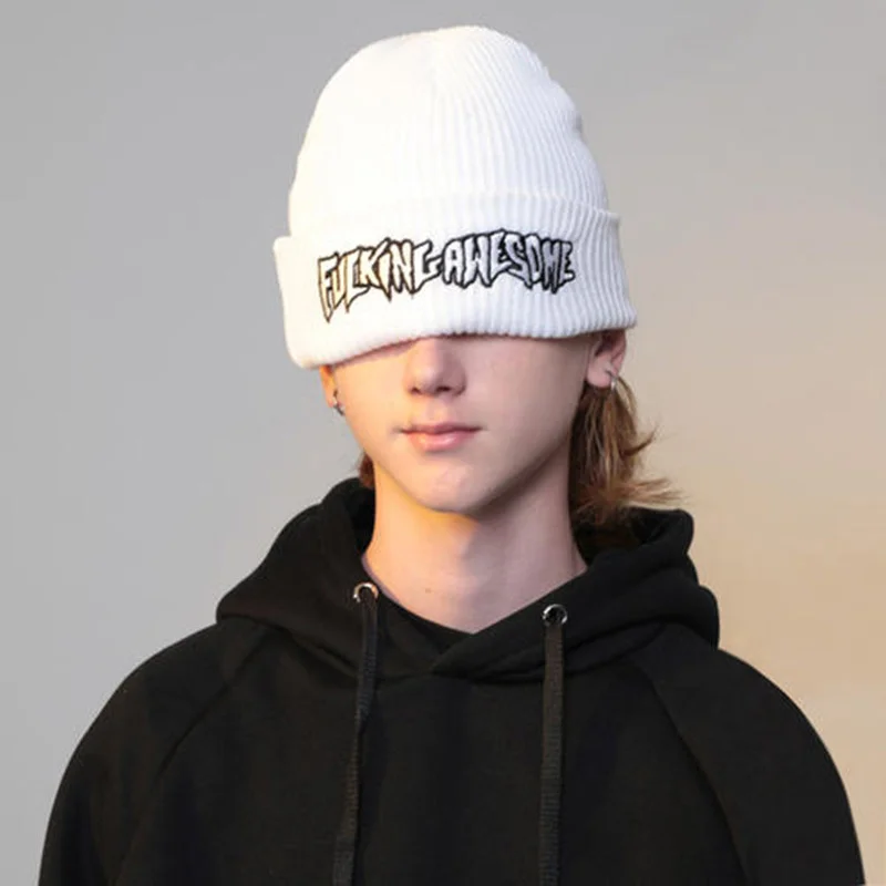 

Men's And Women's Fashion Hat Fusing Awesome Knitted Hat Pullover Hip Hop Hat Wool Hat Men's And Women's Cold Hat หมวกถัก