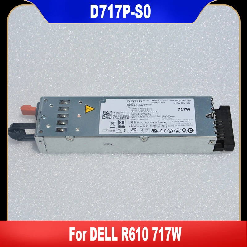 D717P-S0 оригинальный резервный источник питания для DELL R610 717 Вт импульсный RN442 FJVYV