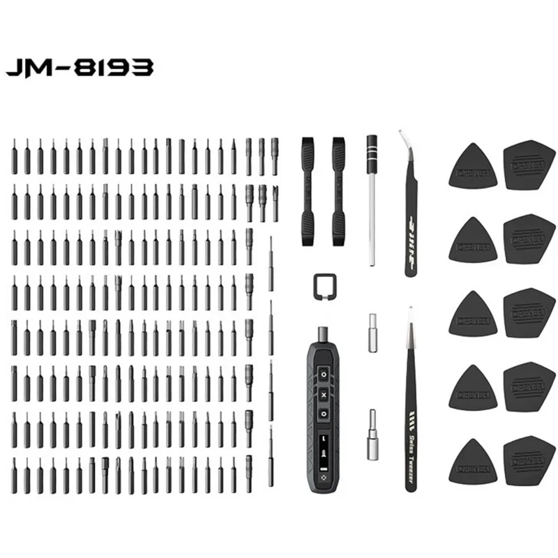 Фото A25F-JAKEMY JM-8193 Набор беспроводных электрических отверток 24В (1 комплект) - компактный набор для ремонта электроники №2