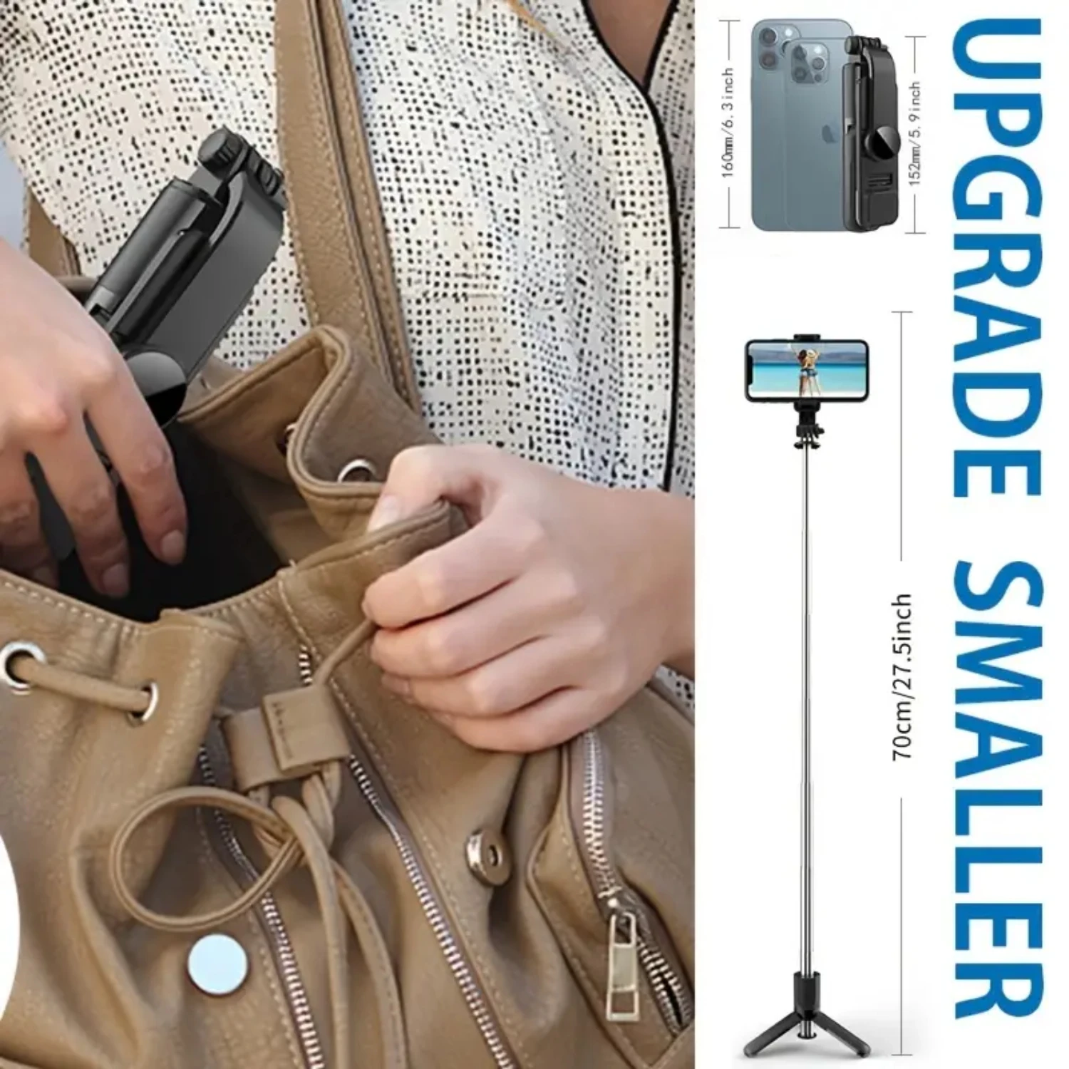 Палка для селфи выдвижной штатив со съемным пультом дистанционного управления BT