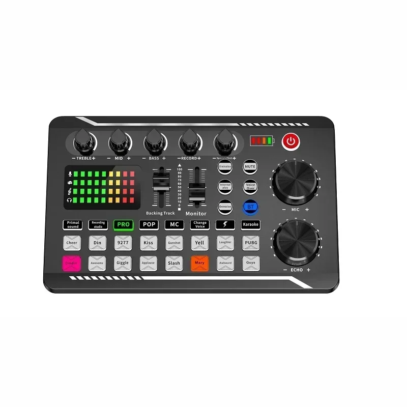 Звуковая карта F998 Live и аудиоинтерфейс с DJ-микшерными эффектами устройством смены