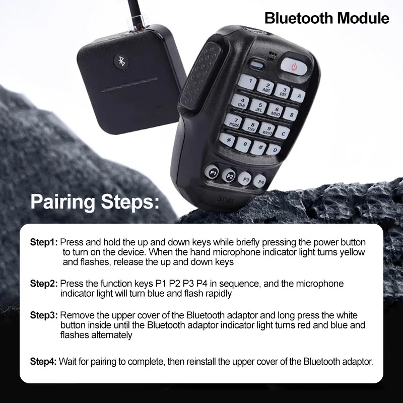 Фото Новый беспроводной радиомикрофон BT-85 для радио YAESU MH-48 SSM-85D FTM-6000R 3000R №3