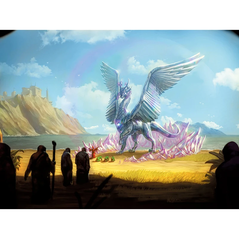 

Aurora, Dragon of Glass Playmat Dragon Shield Mat Cards Cover MGT Cards Protector DTCG MTG TCG Mousemat/Star Reals Board Games