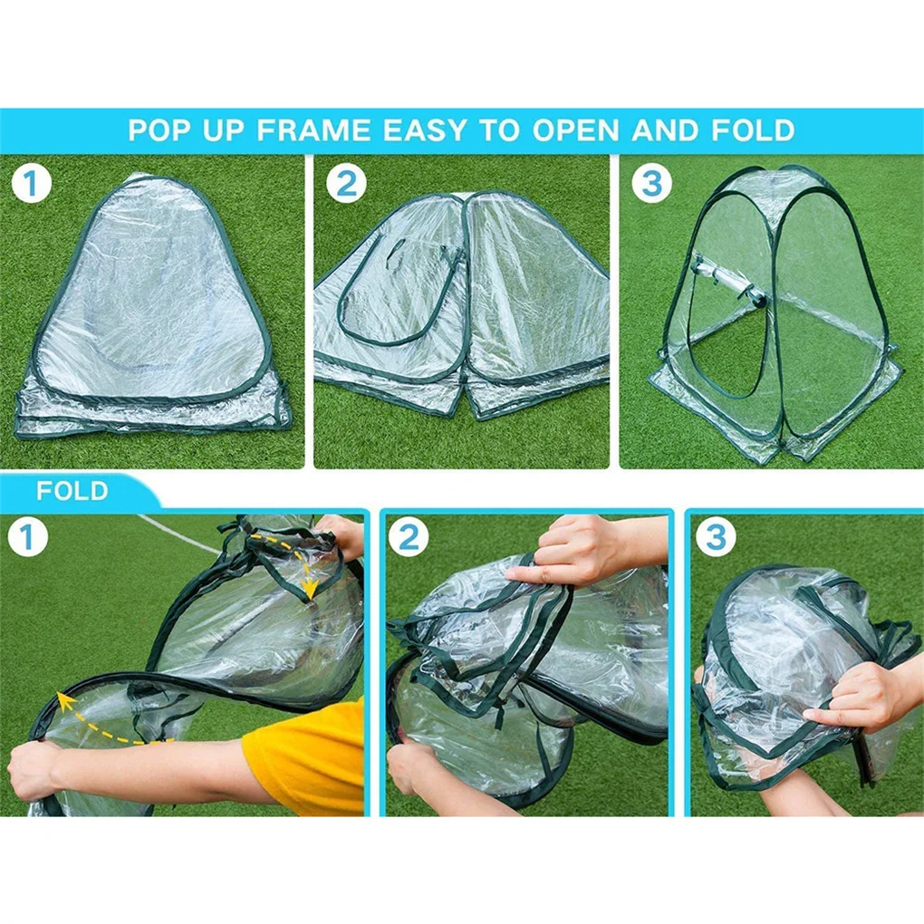 

PVC Portable Mini Greenhouse Foldable Balcony Park Front Yard Cover Windproof Cold-proof Shelter Tools Accessories