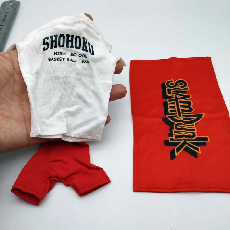 1/6 Scale Rukawa Kaede Northern Hunan Clothes Suit T-Shirt Shorts Towel Basketball Model for 12in Action Figure Toys
