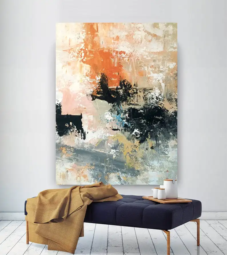 

Large Abstract wall art,Extra Large Abstract wall art,large interior decor,colorful abstract,gallery wall art Big painting huge