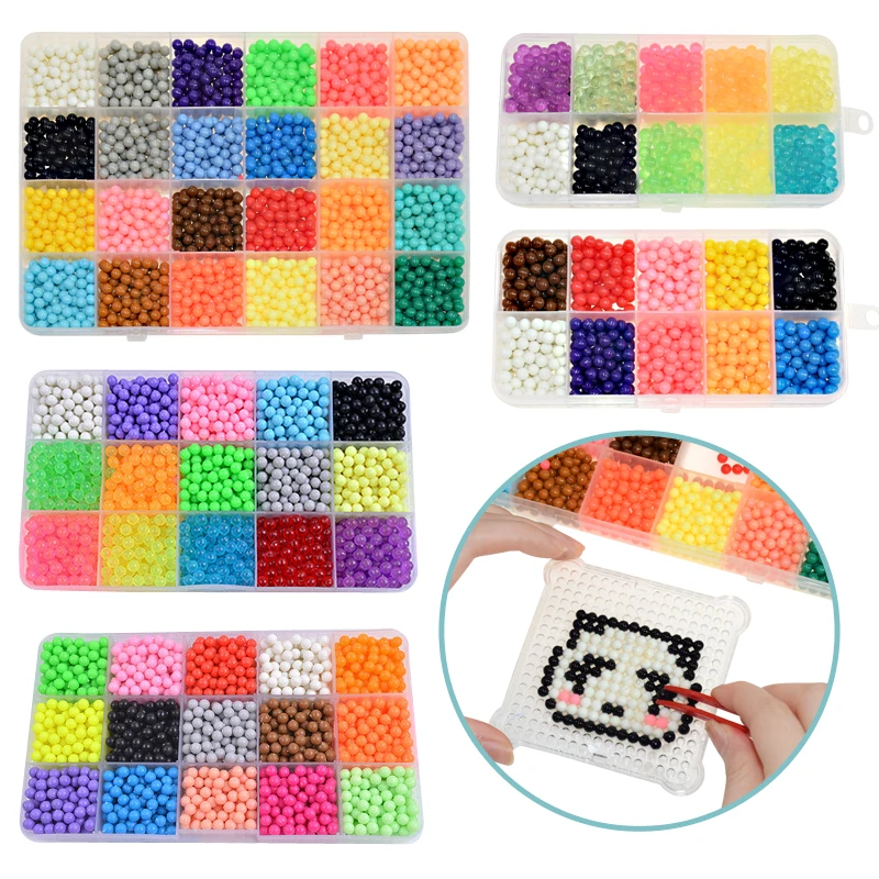 Kids DIY Water Magic Beads Puzzle Toys Crystal Water Spray Beads Set Ball Games 3D Handmade Toys For Children Boys Girls Gift