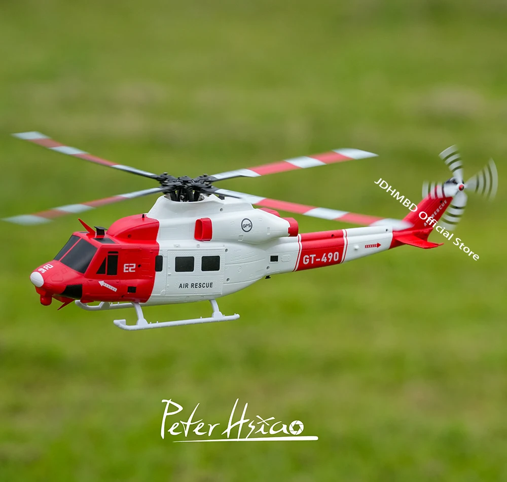 Фото НОВЫЙ Радиоуправляемый вертолет GOOSKY E2, масштаб 1:35, модель UH-1Y, 2.4G, 6 каналов, двойной бесщеточный прямой привод, BNF / RTF с системой управления полетом на базе GPS.