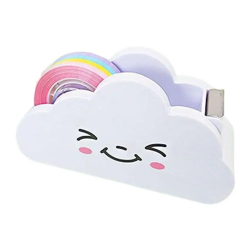 

Tape Dispenser Cloud Tape Cutter Tape Holder Office Tape Dispenser Rainbow Tape With Dispenser For Students School Office