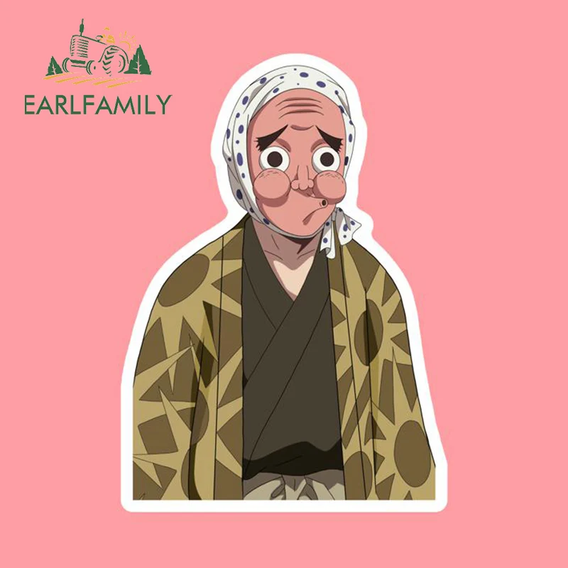 EARLFAMILY 13 см x 9,1 см для рассекающего демонов Автомобильная наклейка Haganezuka Hotaru аниме виниловая наклейка бампер JDM забавное лицо автомобильные аксессуары