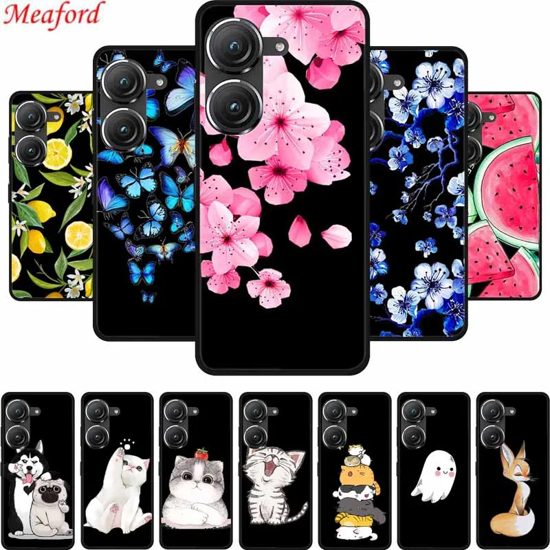 Funda For Asus Zenfone 9 10 Case Shockproof Black Silicone Soft Phone Case For Asus Zenfone 10 10z 9z Back Cover Case Capa Shell