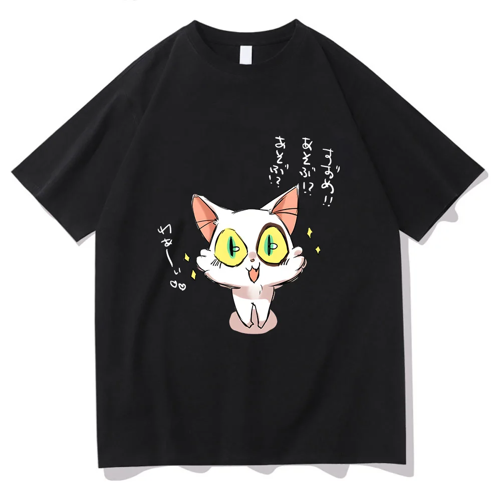 

Suzume No Tojimari Daizin White Cat T Shirts Women Glittering Popular Characters Tshirts Harajuku T-shirts 100% Cotton Prevalent