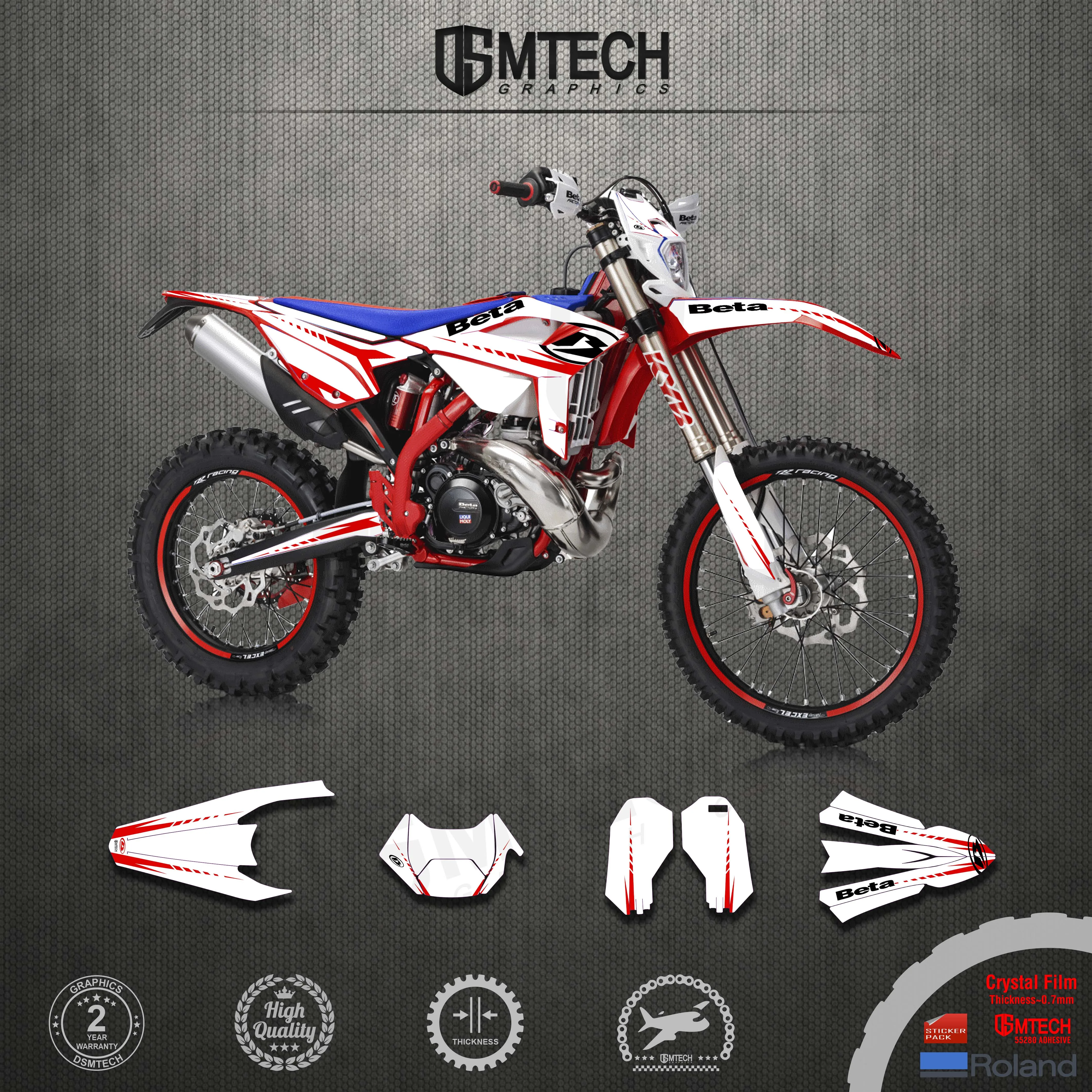 DSMTECH  Motorcycle Team Graphics Decal & Sticker Kit For  BETA RR 2020-2022  2020 2021 2022  graphics 20-22 BETARR