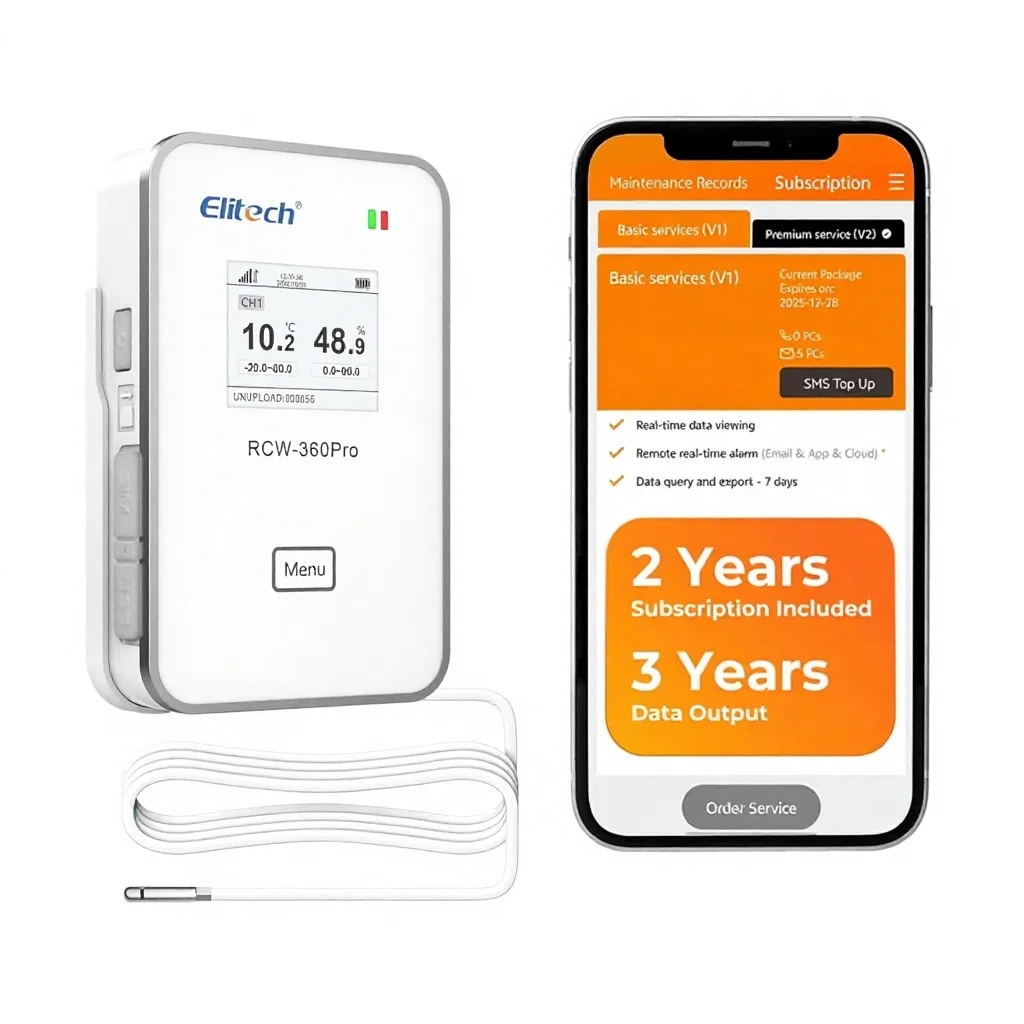 Фото Elitech 4G Cellular/WiFi USB-регистратор данных температуры и влажности с датчиком 5 м (-40~176F/0~100%RH) и облачным мониторингом в реальном времени №2