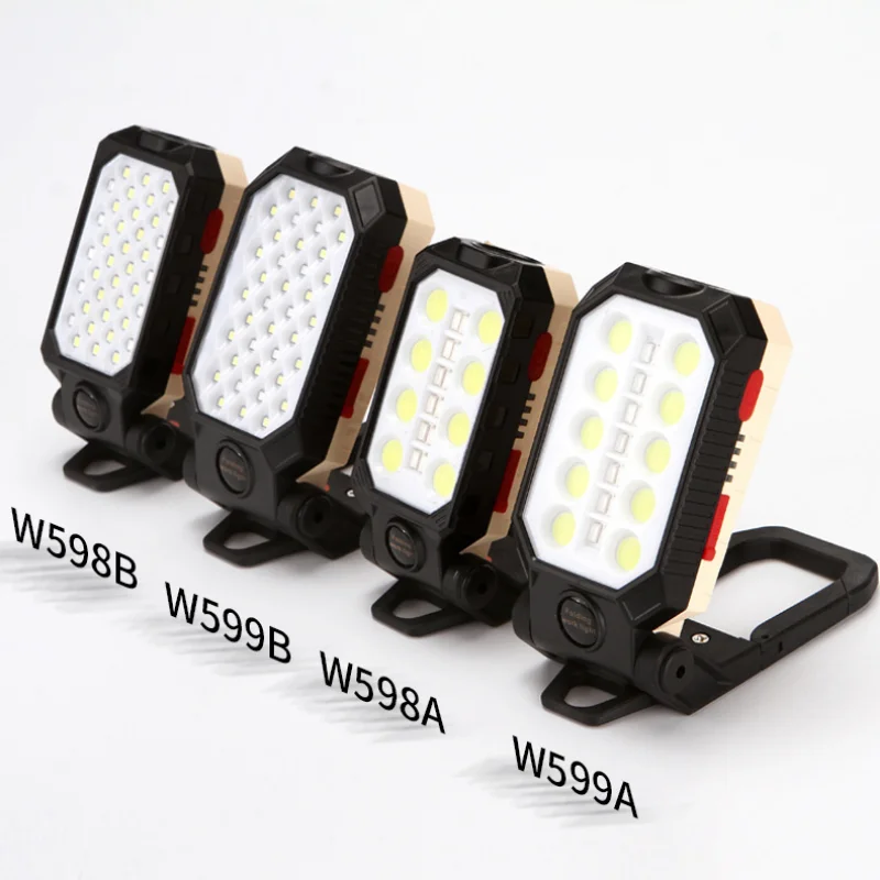 Foldable COB Keychain Flashlight USB Charging Lamp Camping Lights with Magnet 4 Lighting Modes for Camping, Home Appliance Tools
