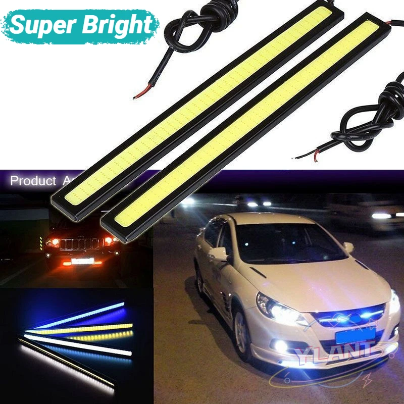 

2Pcs LED Strip Light Waterproof Daytime Running Light DC12V DRL COB LED Strip Light Bar LED Turn Signal Ligh For Automotive
