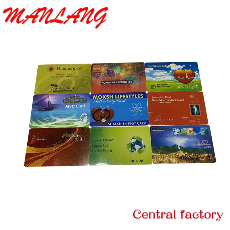 Карточка с отрицательными ионами и скалярной энергией ith iподтверждает Sta