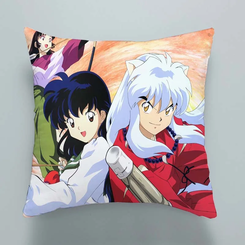

Inuyasha Series Cartoon Pillow Case Anime Figure Inuyasha Kikyou 45x45cm Pillow Case Children Room Interior Decoration No Pillow