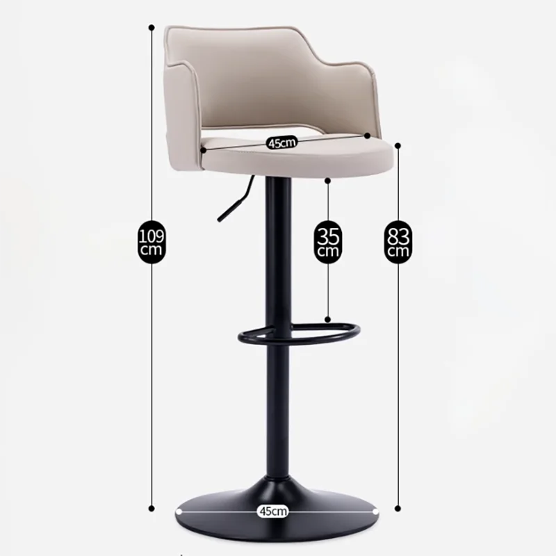 Поворотные барные стулья премиум-класса белый минималистичный роскошный