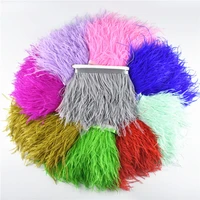 10meters real ostrich feathers trim skirt fringe width 8 10cm ostrich feather ribbon trims wedding feathers decoration carnival