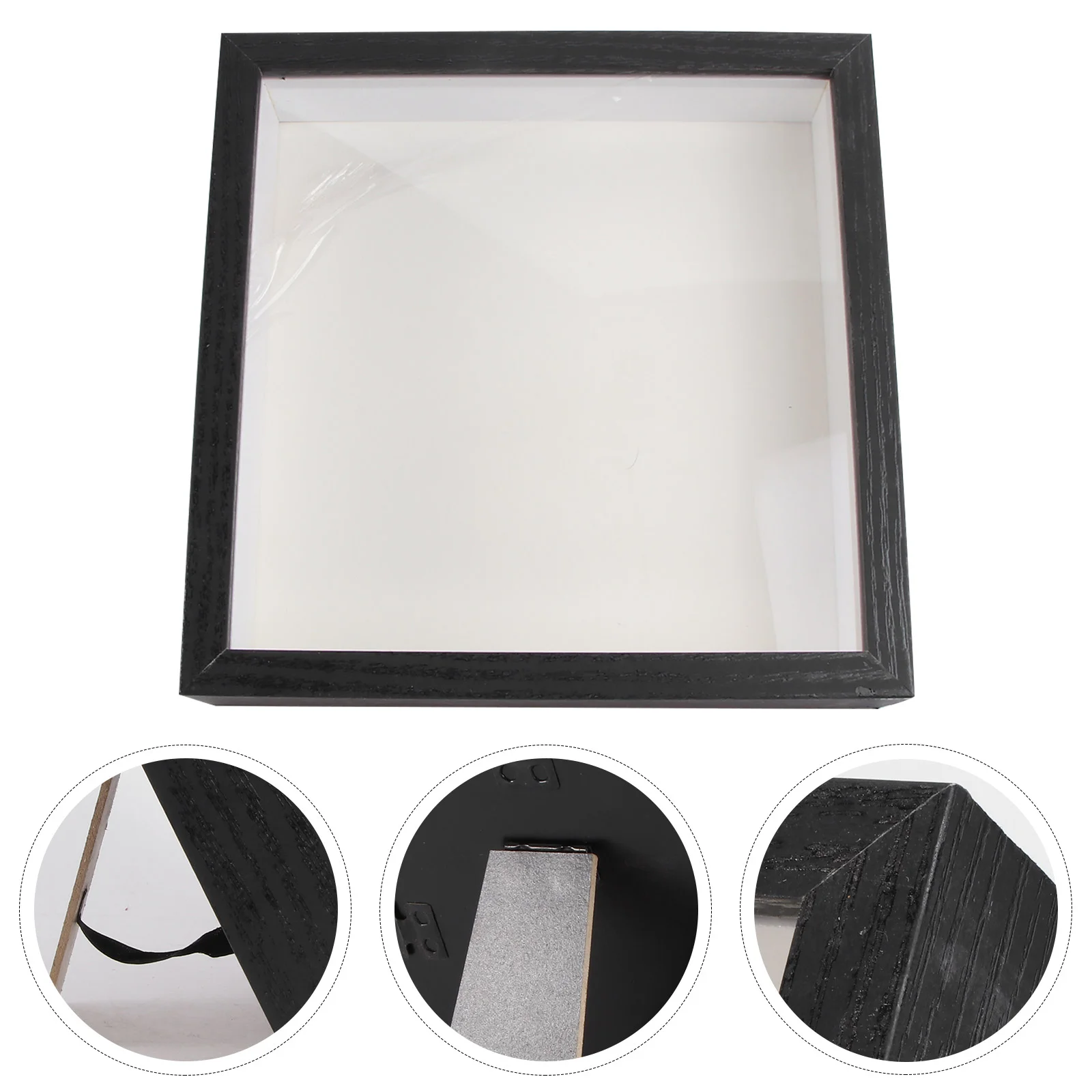 

Wood Frames 3D Floating Display Case Shadow Box Frame Desktop Stand Photo Specimen Frame Specimen Frame Clear Case Box Frame