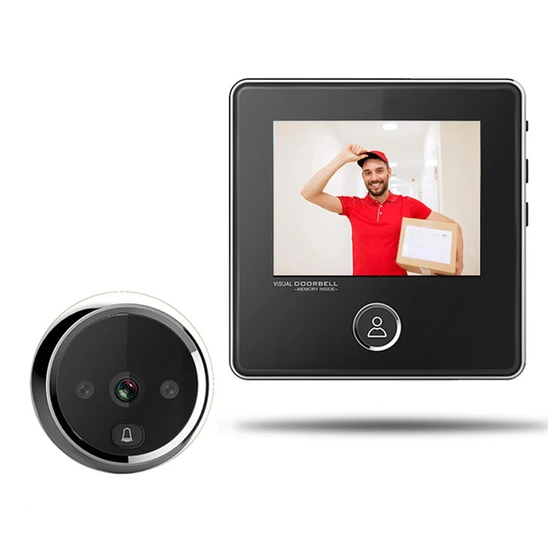

Electric Doorbell 2.8inch LCD Screen Door Viewer Bell IR Night Door Camera Photo Recording Digital Door Viewer Smart Peephole
