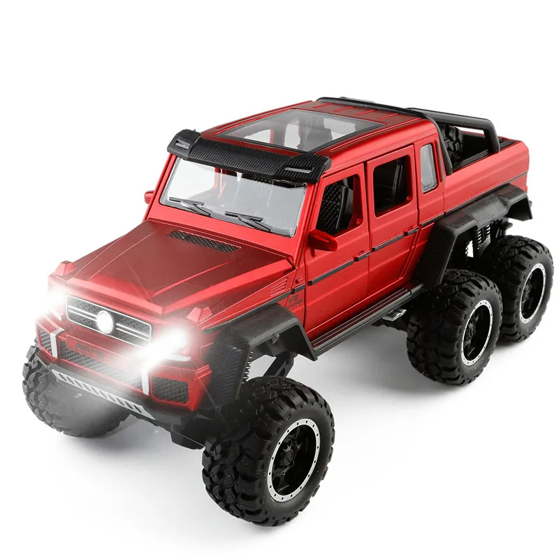 

1:32 6WD Diecast Metal G63 Off Road SUV Car Model Vehicles G 63 6X6 Wheels Baby Kids Toys for Children Glowing Gift Car Toy