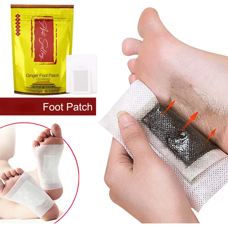 

10Pcs Ginger Detox Foot Patches Deep Cleansing Foot Sticker Improve Sleeping Health Care Relax Meridian Pads