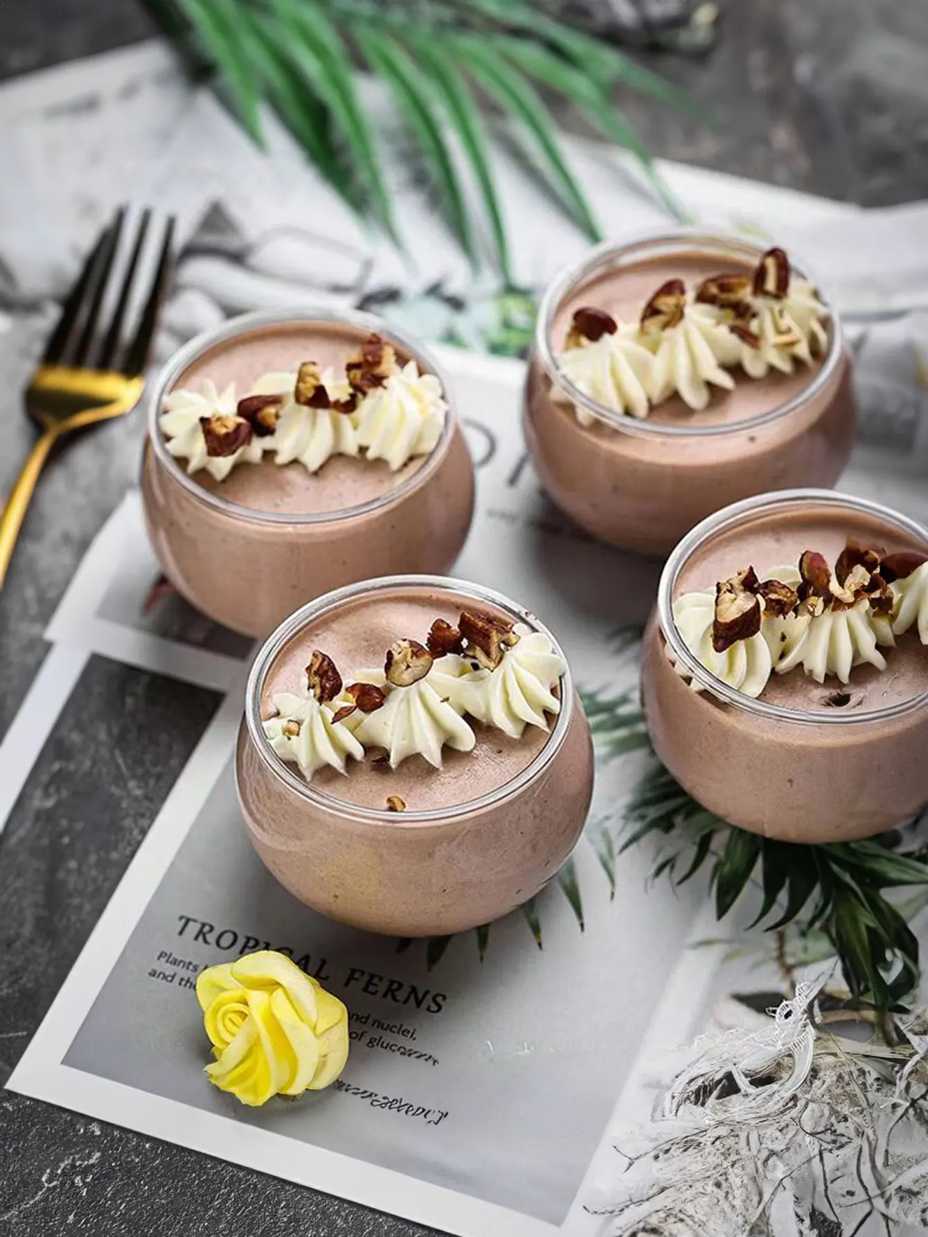 Набор Из 6 Круглых Многоцелевых Пластиковых Мисок Для Пудинга Мороженого Tiramisu