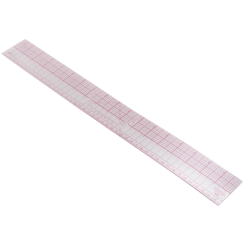 

Drawing Tool Squares Angles Parallel Line Soft Plastic Metric Ruler Clear Pink