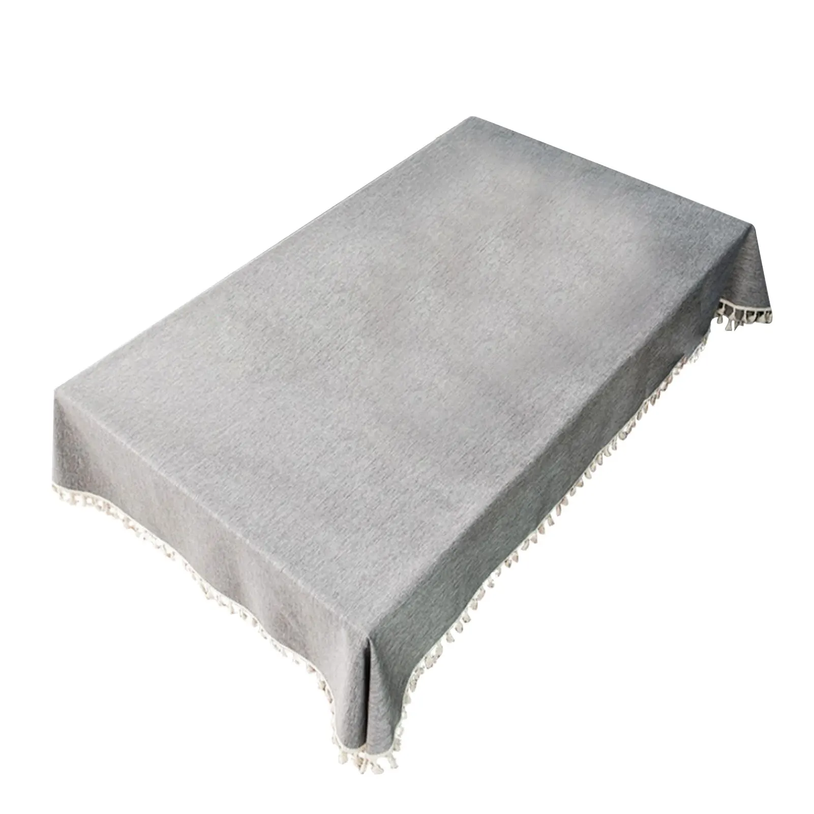 

Классическая прямоугольная скатерть, моющаяся гофрированная Водонепроницаемая скатерть, непромокаемая скатерть из хлопка и льна с бахром...