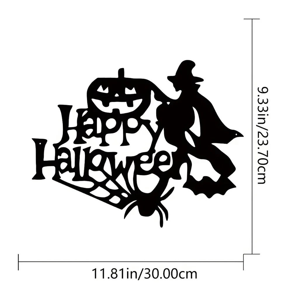 1 Шт. Тематический Декор На Хэллоуин Черная Ведьма Классическое Металлическое