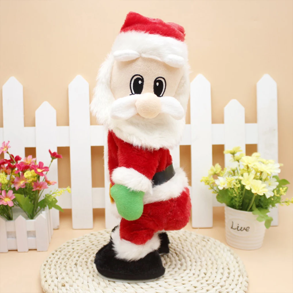

Музыкальная Рождественская кукла Санта-Клауса, Поющая Twerking, детская пластиковая фигурка, игрушка, рождественское праздничное украшение, ст...