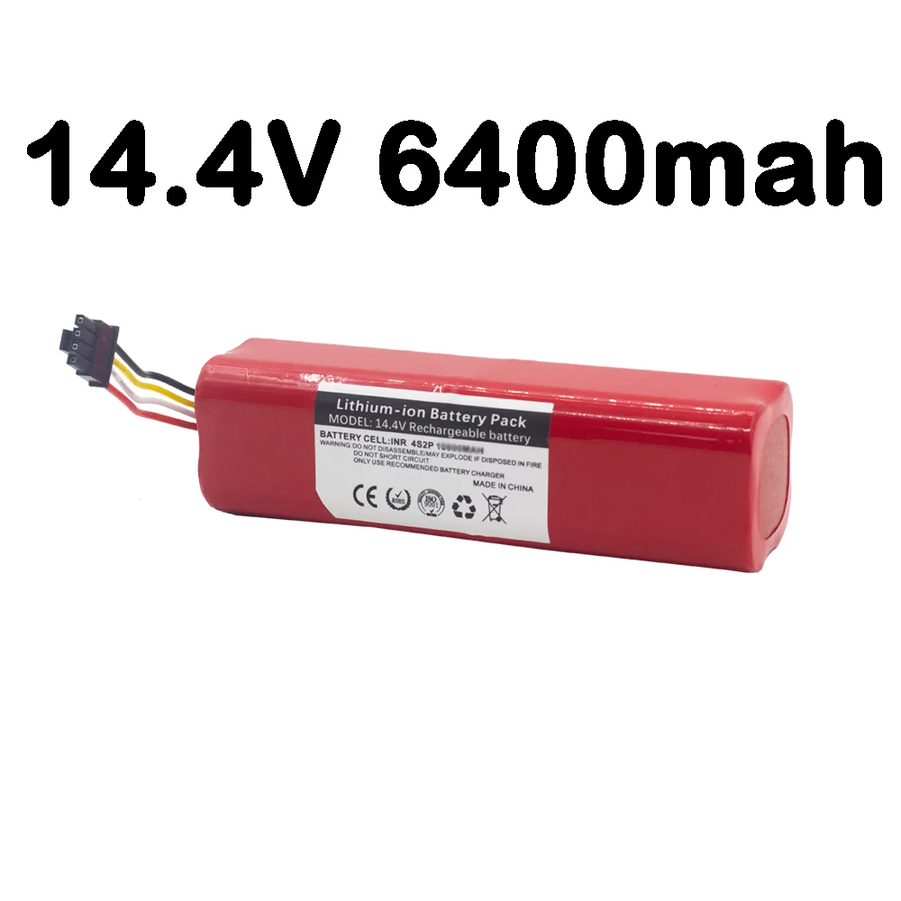 

Battery For Xiaomi Mijia Robot Vacuum Cleaner Roborock 1T S50 S51 S55 New Li-Ion 18650 14.4V 14.8V 6400mAh