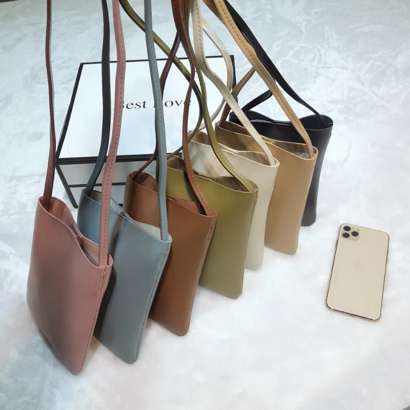 

Новая свежая женская сумка, модная простая мини-сумка, сумка через плечо из искусственной кожи