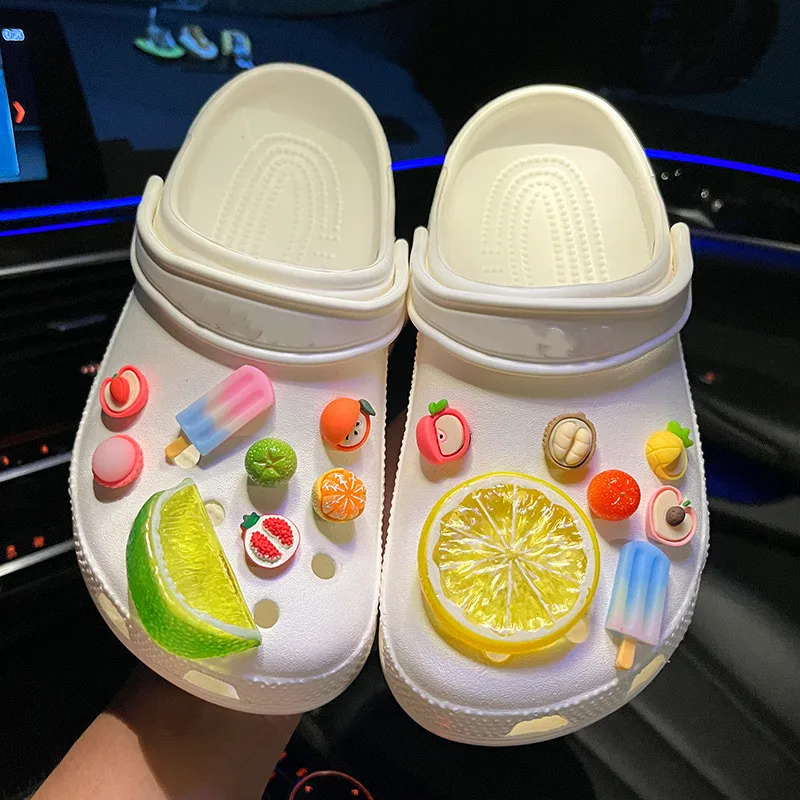 1 компл. Милые фрукты Croc шармы брендовые дизайнерские подвески для обуви JIBZ Bling Crocs