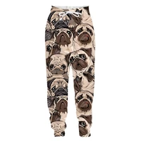 jumeast mens clothing animal pugs dog 3d pirnt family matching outfits trousers mother daughter streetwear casual sweatpants