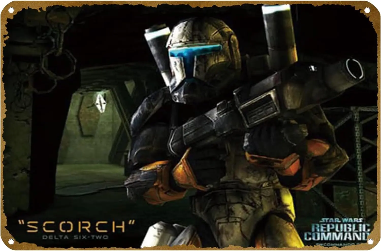 Республика Коммандо: Боевой постер винтажный металлический жестяной знак с