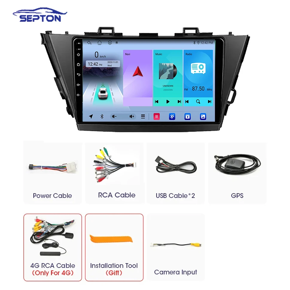 SEPTON Android автомобильный радиоприемник мультимедийный видеоплеер для Toyota Prius Plus V