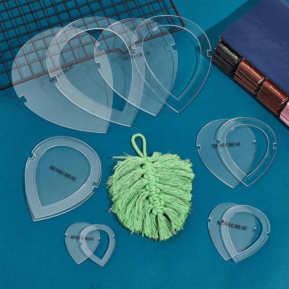 Набор шаблонов для листьев макраме из акрила