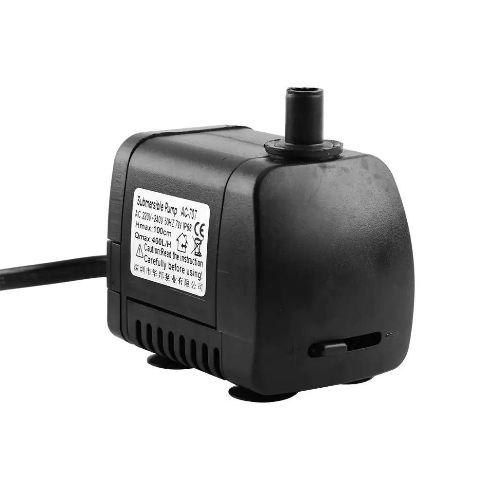 Погружной водяной насос для аквариума фонтана пруда 7 Вт ультра-тихие