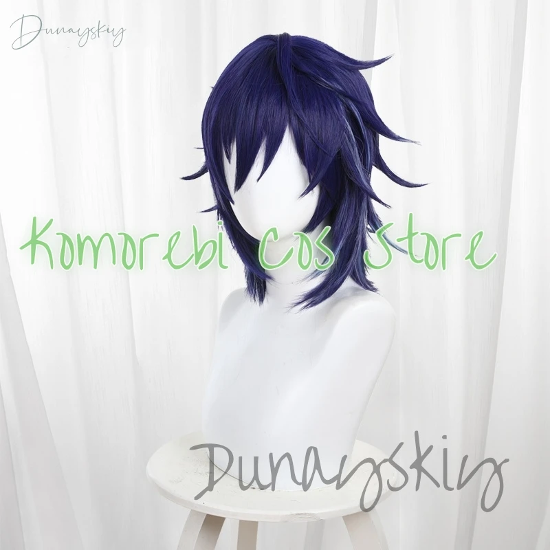 Genshin Impact Ororon Косплей Парик Игра Темно-Синие Короткие Волосы Натан Хэллоуин