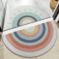 ins small bedrooom carpet wear resistant mats bedroom decoration fresh and high elastic wire circle living room rugs home decor