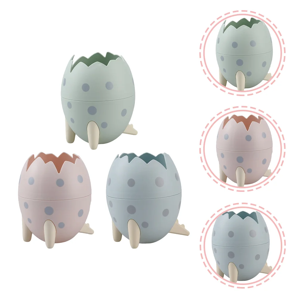 

3Pcs Plastic Stationery Holder Cosmetic Brushes Bucket Makeup Supplies Organizer