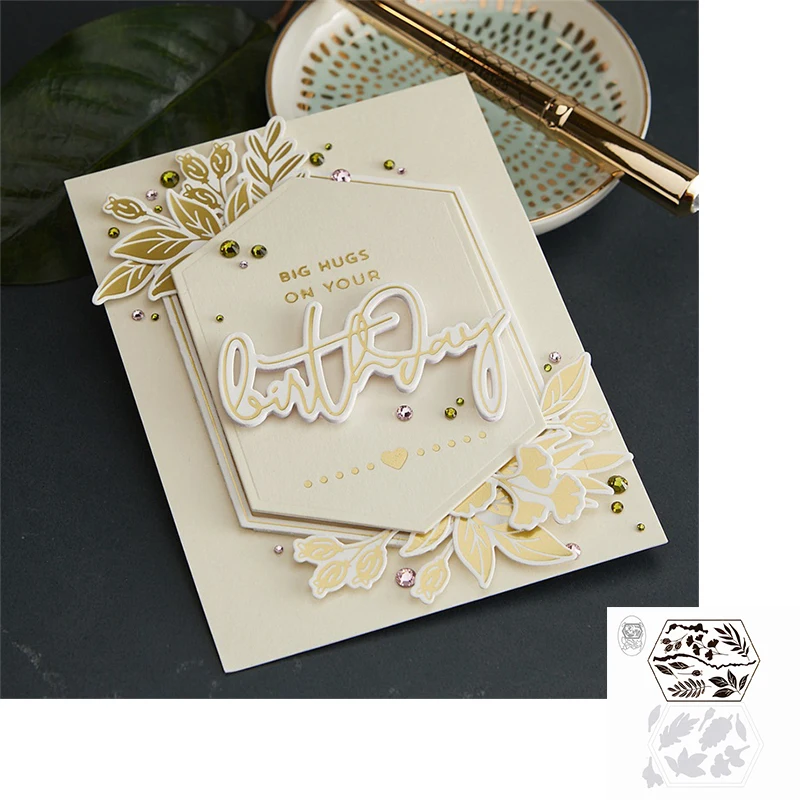 

Цветочный лист Горячая фольга Штамповка металлический штамп рамка трафарет для «сделай сам» скрапбукинг бумага тиснение рукоделие карточ...