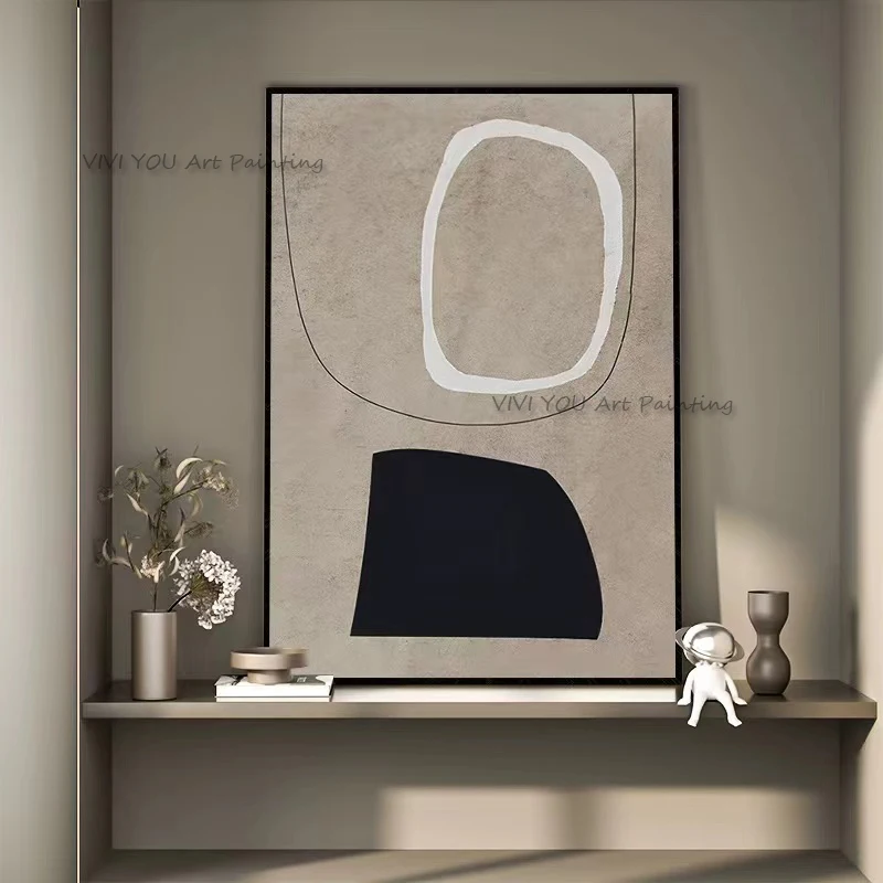 

Ручная роспись, современный декор, абстрактная геометрическая форма, картина маслом, холст, Настенная картина, демонстрация, искусство