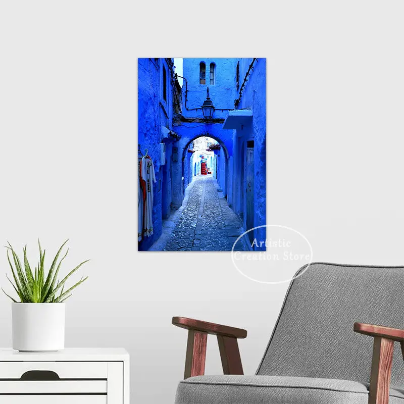 Марокканская фотография путешествия искусственная живопись принты Старый город