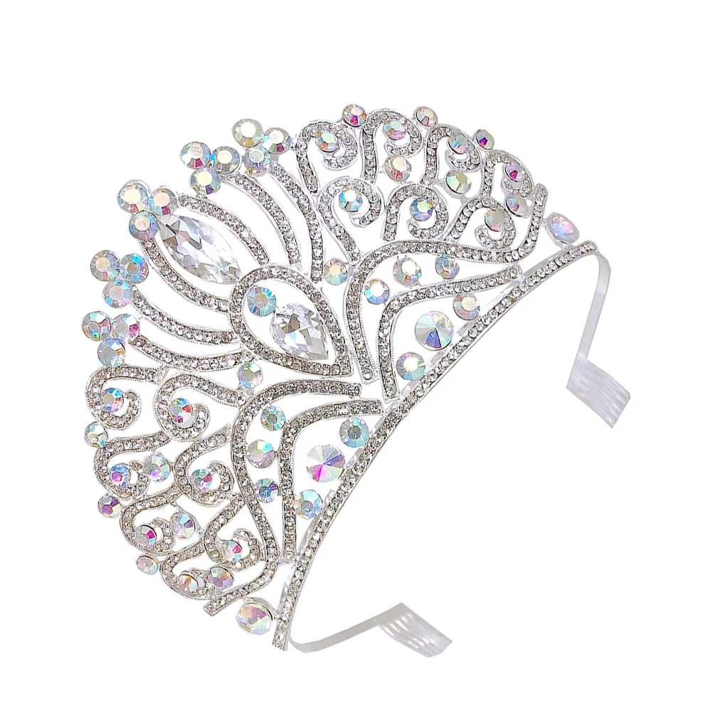 

1pc Rhinestones Crystal Wedding Crown Shiny Bride Headpiece Crown Headwear