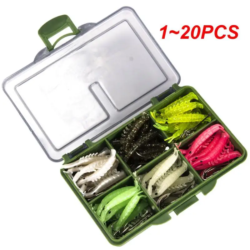 

/Набор, рыболовные приманки + крючки, комбинированные светящиеся бионические приманки, мягкие приманки, приманки, рыболовные аксессуары, ящик для инструментов для рыбалки