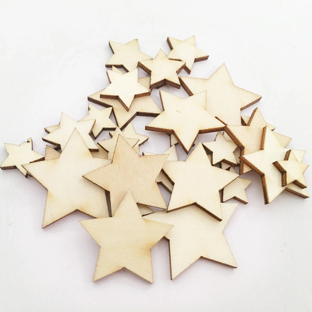 

Stars Wood Wooden Star Craftcrafts Inch Ornaments Primitive White Cutout Unfinished Cutouts Hanging Ornament Diy Natural Shape